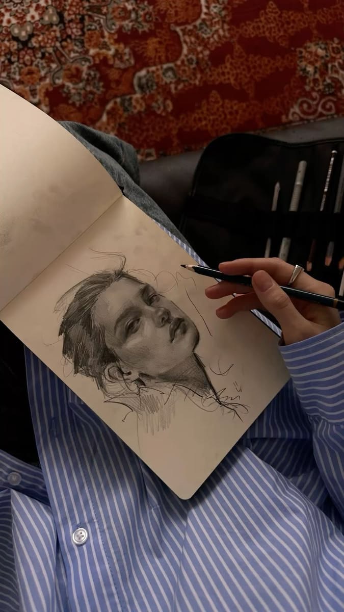 Práctica de retrato a lápiz